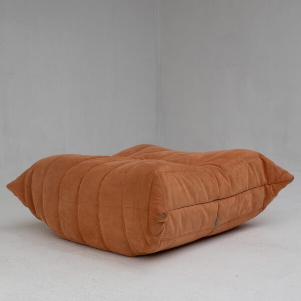 Alcantara Peach Ottoman Togo by Ligne Roset