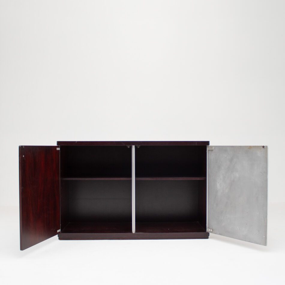 Modern Italian Cabinet with Metal Door Panel