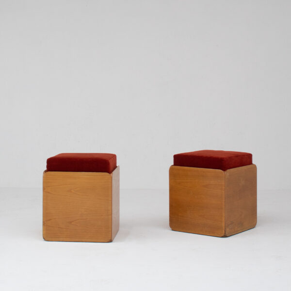 Pair of Derk Jan de Vries Storage Stools