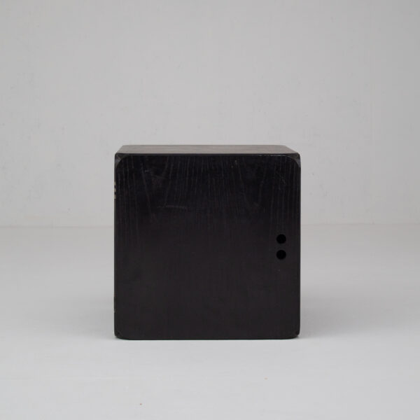 Black Wooden Cube by Derk Jan de Vries