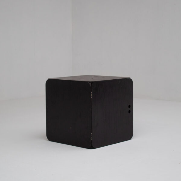 Black Wooden Cube by Derk Jan de Vries
