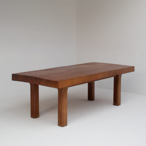 Sculptural Solid Wood Dining Table