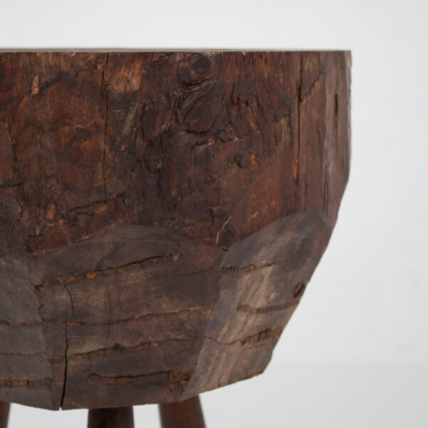 Rustic Tripod Wooden Side Table