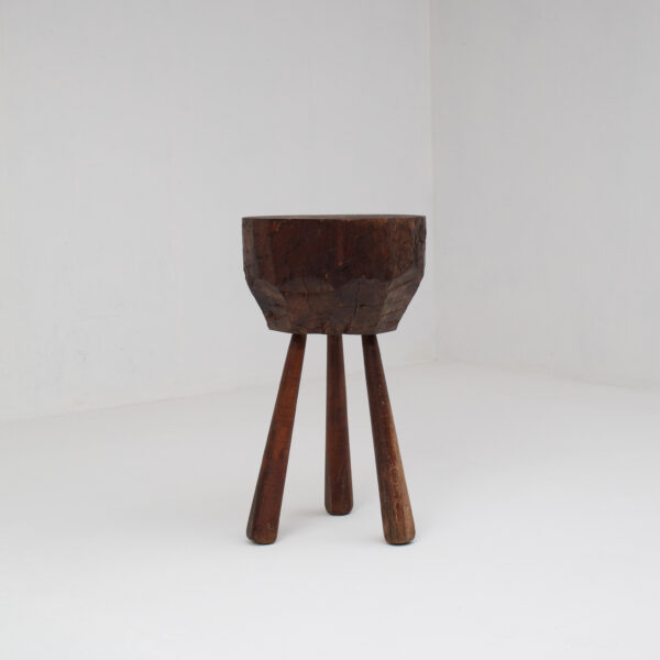 Rustic Tripod Wooden Side Table