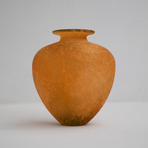 Vintage Orange Glass Vase